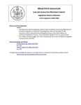 Legislative History: Joint Resolution Memorializing the Federal Trade Commission Concerning Opposition of the Maine Legislature to Proposed Trade Regulation Rules of the Federal Trade Commission Which Would Remove Existing Restrictions in the State of Maine on Commercial Optometric Practice (HP827)