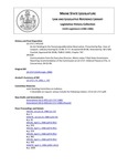 Legislative History: Communication from the Executive Director, Maine Indian Tribal-State Commission: Reporting recommendation of the Commission on LD 1717 (HP1630)