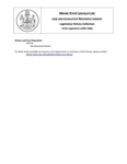 Legislative History: (SP770) by Maine State Legislature (112th: 1984-1986)