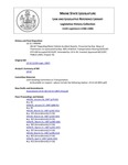 Legislative History: An Act Regarding Motor Vehicle Accident Reports (HP49)(LD 52) by Maine State Legislature (113th: 1986-1988)