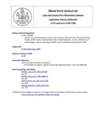 Legislative History: An Act Concerning Computer Access and Computer-related Crimes (HP55)(LD 58) by Maine State Legislature (113th: 1986-1988)