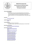 Legislative History: An Act to Amend the Law Concerning Handicapped Motor Vehicle Registrations (HP135)(LD 176) by Maine State Legislature (113th: 1986-1988)