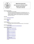 Legislative History:  An Act Concerning Snowmobile Registration Fees (HP174)(LD 218)