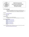 Legislative History:  An Act Relating to Biodegradable Lobster Trap Vents (HP311)(LD 410)