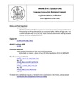 Legislative History:  An Act to Establish the Maine Legislative Commission on Intergovernmental Relations (SP250)(LD 699)