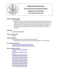 Legislative History:  RESOLVE, to Direct a Comprehensive Examination of the Health Threat of Radon and its Derivatives upon Maine Citizens (HP760)(LD 1023)