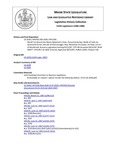 Legislative History:  An Act to Amend the Maine Optometric Code (HP765)(LD 1028)