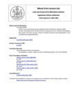 Legislative History:  An Act Concerning Comprehensive Drug Prevention Education in Maine's Public Schools (SP381)(LD 1158)