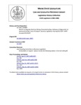 Legislative History:  An Act to Regulate Electrical Wiring (HP883)(LD 1184)