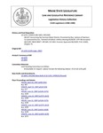Legislative History:  An Act Concerning the Harrison Water District (HP923)(LD 1235)