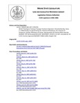 Legislative History:  An Act Relating to Training of Sewage Treatment Operators (HP1074)(LD 1457)