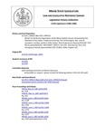 Legislative History:  An Act to Clarify the Organization of the Maine Sardine Council (SP507)(LD 1531)