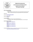 Legislative History: An Act to Clarify the Hazardous Waste Lien Law (HP1478)(LD 2013) by Maine State Legislature (113th: 1986-1988)