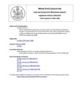 Legislative History: An Act Regarding Transportation of Nuclear Waste (HP1527)(LD 2081) by Maine State Legislature (113th: 1986-1988)