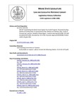 Legislative History:  An Act Establishing the Maine Seed Capital Tax Credit Program (HP1730)(LD 2373)