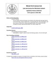 Legislative History: An Act to Make Technical Changes in the Charter of the Waterville Sewerage District (HP1976)(LD 2674) by Maine State Legislature (113th: 1986-1988)