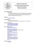 Legislative History:  An Act to Amend the Maine Income Tax Code (HP2001)(LD 2705)