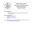 Legislative History: Joint Order on Adjournment (SP694) by Maine State Legislature (113th: 1986-1988)