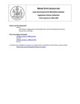 Legislative History: Joint Order on Adjournment (SP723) by Maine State Legislature (113th: 1986-1988)