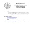 Legislative History:  Communication from the Chairs, Joint Select Committee on Corrections: Submitting interim report of study of Long Term Planning for the Corrections System in Maine, pursuant to the authorization of the Legislative Council (SP915)