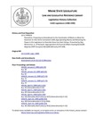 Legislative History: Resolution, Proposing an Amendment to the Constitution of Maine to Allow the Governor to Veto Items Contained in Bills Appropriating Money and Retaining the Power in the Legislature to Override those Line Item Vetoes (HP10)(LD 4) by Maine State Legislature (114th: 1988-1990)