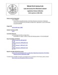Legislative History: An Act Concerning Membership on the Maine Blueberry Commission (HP25)(LD 20) by Maine State Legislature (114th: 1988-1990)