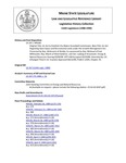 Legislative History:  An Act to Establish the Maine Greenbelt Commission (HP182)(LD 247)