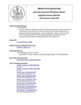 Legislative History: An Act to Clarify the Jurisdiction of the Public Utilities Commission over the Construction of Transmission Lines by Electric Utilities (HP216)(LD 296) by Maine State Legislature (114th: 1988-1990)