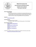 Legislative History:  An Act to Eliminate the Sales Tax on Textbooks in the University of Maine System and the Maine Vocational- Technical Institute System (HP237)(LD 349)