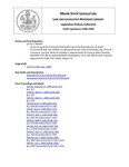 Legislative History:  An Act to Assist the Environmental Health Unit of the Maine Bureau of Health (HP359)(LD 475)