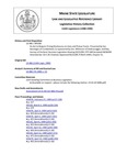 Legislative History: An Act to Require Pricing Disclosures on Vans and Pickup Trucks (SP208)(LD 486) by Maine State Legislature (114th: 1988-1990)