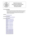 Legislative History: An Act to Provide Funding for the Beals Island Regional Shellfish Hatchery (HP539)(LD 736) by Maine State Legislature (114th: 1988-1990)