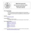 Legislative History:  An Act Concerning Sales Tax on Telephone Installation Services (HP574)(LD 778)