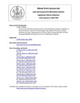 Legislative History:  An Act to Fund the Maine Hospice Council (HP646)(LD 880)