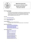 Legislative History:  An Act Concerning Municipal Regulation of Shellfish Resources (SP354)(LD 955)