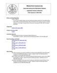 Legislative History:  An Act Concerning the Maine Low-level Radioactive Waste Authority (HP722)(LD 991)