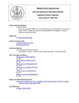 Legislative History: An Act Concerning the Right to Die (HP733)(LD 1010) by Maine State Legislature (114th: 1988-1990)