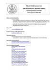 Legislative History:  An Act Relating to the Maine Commission on Mental Health (SP408)(LD 1074)