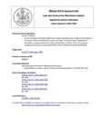 Legislative History: An Act to Require All Major Health Care Insurers Doing Business in Maine to Reimburse for Routine Physical Examinations and Screenings (SP411)(LD 1077) by Maine State Legislature (114th: 1988-1990)