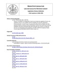 Legislative History: Resolve, to Study the Structure and Operations of the Legislature (HP770)(LD 1081) by Maine State Legislature (114th: 1988-1990)