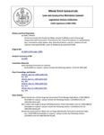 Legislative History: An Act to Increase the Penalty for Major Cocaine Traffickers and to Encourage Cooperation with Prosecutors (SP416)(LD 1082) by Maine State Legislature (114th: 1988-1990)