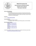 Legislative History: An Act To Make Benefits Under the Household Tax and Rent Refund Program More Accessible (HP775)(LD 1087) by Maine State Legislature (114th: 1988-1990)