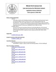 Legislative History: An Act to Incorporate Certain Bond Statutes into the Recodification of County and Municipal Laws (HP777)(LD 1089) by Maine State Legislature (114th: 1988-1990)