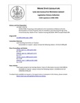 Legislative History:  RESOLUTION, Proposing an Amendment to the Constitution of Maine to Permit Municipalities to Freeze Property Taxes for Residents upon Reaching the Age of 65 (HP778)(LD 1090)