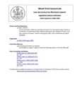 Legislative History: An Act to Provide a More Accurate Basis for Excise Tax (HP779)(LD 1091) by Maine State Legislature (114th: 1988-1990)