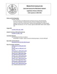 Legislative History: An Act to Provide a Fee Adjustment for Civil Process Servers (HP781)(LD 1093) by Maine State Legislature (114th: 1988-1990)