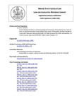 Legislative History: An Act Relating to Historic and Archaeological Preservation (SP440)(LD 1193) by Maine State Legislature (114th: 1988-1990)
