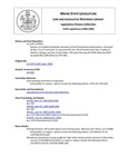 Legislative History:  Resolve, to Establish Statewide Secondary School Competency Examinations (HP957)(LD 1335)