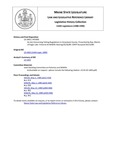Legislative History:  An Act Concerning Fishing Regulations in Aroostook County (HP1005)(LD 1403)