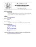 Legislative History:  An Act Relating to Maine Hunting Licenses (HP1065)(LD 1487)